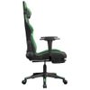 Silla Gaming Con Reposapiés Cuero Sintético Negro Verde