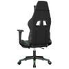 Silla Gaming Con Reposapiés Cuero Sintético Negro Verde