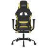 Silla Gaming Con Reposapiés Tela Verde Claro Y Negro