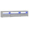 Mueble De Tv Con Luces Led Gris Sonoma 195x35x40 Cm