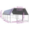 Jaula Gallinero De Exterior De Acero Galvanizado 3x8x2 M