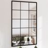 Espejos De Pared 4 Uds Metal Negro 100x60 Cm