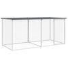 Gallinero Con Techo Acero Galvanizado Antracita 203x98x90 Cm