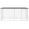 Gallinero Con Techo Acero Galvanizado Antracita 203x98x90 Cm