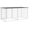 Gallinero Con Techo Acero Galvanizado Antracita 203x98x90 Cm