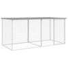 Gallinero Con Techo Acero Galvanizado Gris Claro 203x98x90 Cm