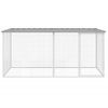 Gallinero Con Techo Acero Galvanizado Gris Claro 203x98x90 Cm