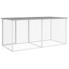 Gallinero Con Techo Acero Galvanizado Gris Claro 203x98x90 Cm