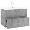 Mueble De Baño Con Lavabo Madera Contrachapada Gris Sonoma