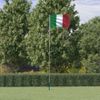 Mástil Y Bandera De Italia Aluminio 5,55 M