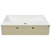 Lavabo Con Orificio Para Grifo Cerámica 60,5x42,5x14,5 Cm Blanco