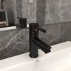 Grifo Para Lavabo De Baño Acabado Negro 130x176 Mm