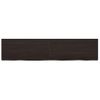 Tablero Mesa Madera Roble Tratada Marrón Oscuro 220x50x(2-4) Cm