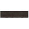 Tablero Mesa Madera Roble Tratada Marrón Oscuro 220x50x(2-4) Cm