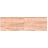 Tablero Mesa Madera Tratada Borde Natural Marrón 200x60x(2-6)cm