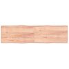 Tablero Mesa Madera Tratada Borde Natural Marrón 220x60x(2-6)cm