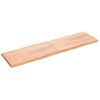 Tablero Mesa Madera Tratada Borde Natural Marrón 220x60x(2-6)cm