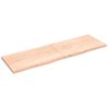 Tablero De Mesa Madera Maciza Roble Sin Tratar 200x60x(2-4) Cm