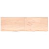 Tablero De Mesa Madera Maciza Roble Sin Tratar 200x60x(2-4) Cm