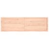 Tablero De Mesa Madera Maciza Roble Sin Tratar 200x60x(2-4) Cm