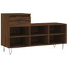 Mueble Zapatero Madera Contrachapada Roble Marrón 102x36x60 Cm