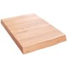 Encimera Baño Madera Maciza Tratada Marrón Claro 40x60x(2-6) Cm