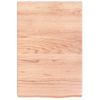 Encimera Baño Madera Maciza Tratada Marrón Claro 40x60x(2-6) Cm