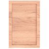 Encimera Baño Madera Maciza Tratada Marrón Claro 40x60x(2-6) Cm