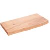 Encimera Baño Madera Maciza Tratada Marrón Claro 60x30x(2-4) Cm