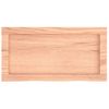 Encimera Baño Madera Maciza Tratada Marrón Claro 60x30x(2-4) Cm