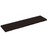 Encimera De Baño Madera Tratada Marrón Oscuro 120x30x(2-4) Cm