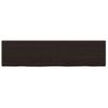 Encimera De Baño Madera Tratada Marrón Oscuro 120x30x(2-4) Cm