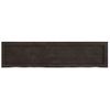 Encimera De Baño Madera Tratada Marrón Oscuro 120x30x(2-4) Cm