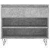 Mueble Zapatero Madera Contrachapada Gris Hormigón 70x36x60 Cm