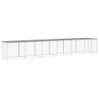 Gallinero Con Techo Acero Galvanizado Gris Claro 603x98x90 Cm