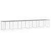 Gallinero Con Techo Acero Galvanizado Gris Claro 603x98x90 Cm