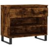 Mueble Zapatero Madera Contrachapada Roble Ahumado 70x36x60 Cm