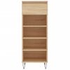 Mueble Zapatero Madera Contrachapada Roble Sonoma 40x36x105 Cm