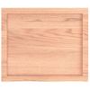 Encimera Baño Madera Maciza Tratada Marrón Claro 60x50x(2-6) Cm