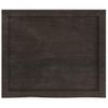 Encimera Baño Madera Maciza Tratada Marrón Oscuro 60x50x(2-4)cm