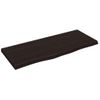 Encimera De Baño Madera Tratada Marrón Oscuro 100x40x(2-4) Cm