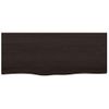 Encimera De Baño Madera Tratada Marrón Oscuro 100x40x(2-4) Cm