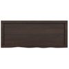 Encimera De Baño Madera Tratada Marrón Oscuro 100x40x(2-4) Cm