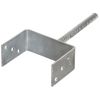 Anclajes De Valla 6 Uds Acero Galvanizado Plateado 14x6x30 Cm