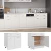 Armario Inferior De Cocina Madera Blanco 80x46x81,5 Cm