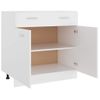 Armario Inferior De Cocina Madera Blanco 80x46x81,5 Cm