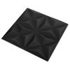 Paneles De Pared 3d 24 Unidades Negro Origami 6 M² 50x50 Cm