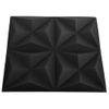 Paneles De Pared 3d 24 Unidades Negro Origami 6 M² 50x50 Cm