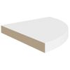 Estantes Flotantes De Esquina 4 Uds Mdf Blanco 35x35x3,8 Cm