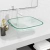 Lavabo De Vidrio Transparente 42x42x14 Cm